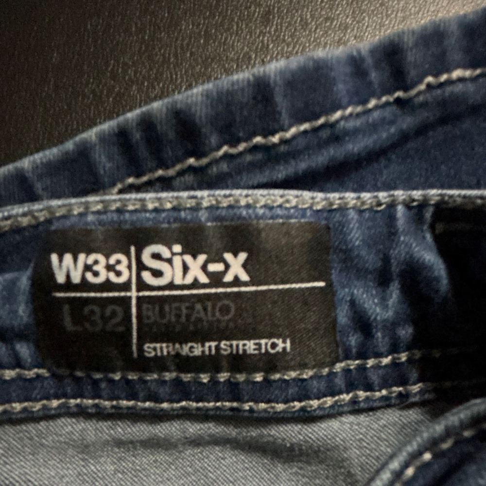 Buffalo David Bitton Straight Fit Stretch Medium Wash Blue Jeans W33xL32 - Picture 7 of 7